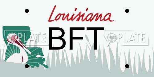 BFT Louisiana License Plate