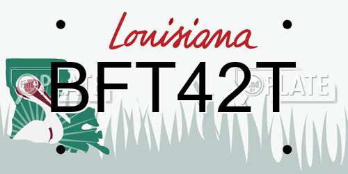 BFT42T Louisiana License Plate
