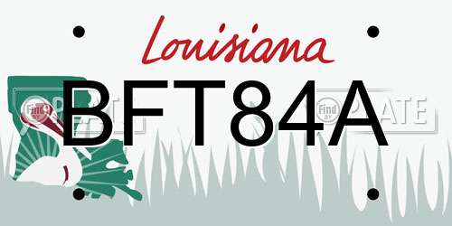 BFT84A Louisiana License Plate