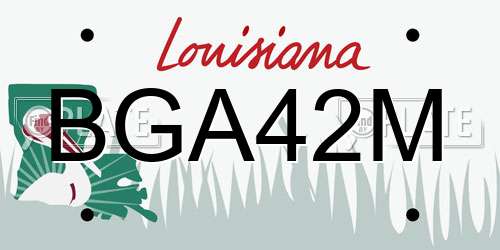 BGA42M Louisiana License Plate