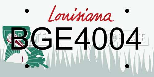 BGE4004 Louisiana License Plate
