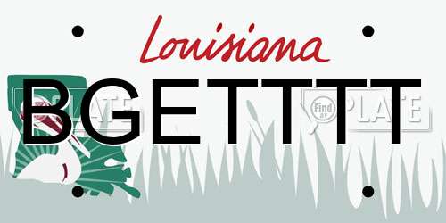 BGETTTT Louisiana License Plate