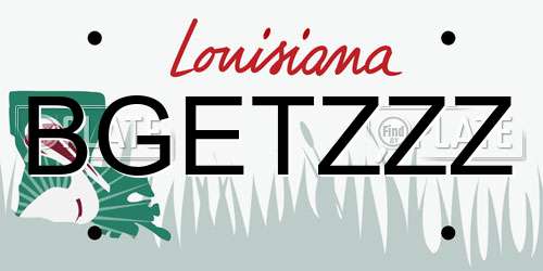 BGETZZZ Louisiana License Plate