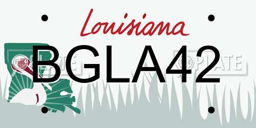 BGLA42 Louisiana License Plate