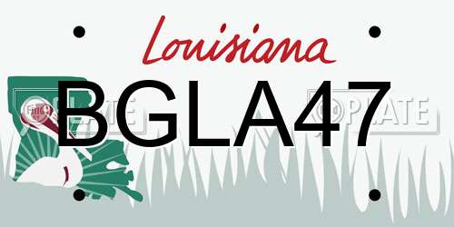 BGLA47 Louisiana License Plate