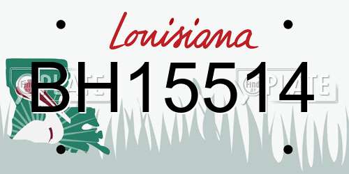 BH15514 Louisiana License Plate