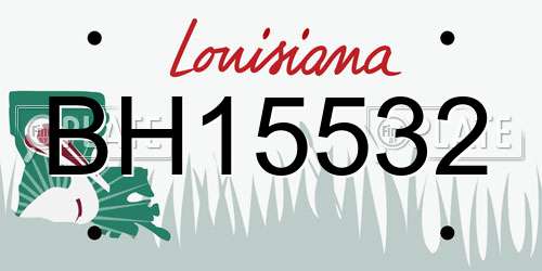 BH15532 Louisiana License Plate