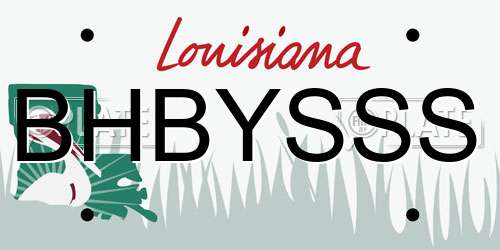 BHBYSSS Louisiana License Plate