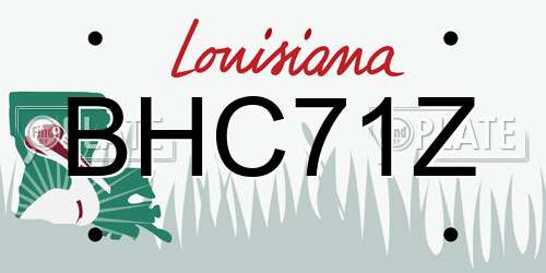 BHC71Z Louisiana License Plate