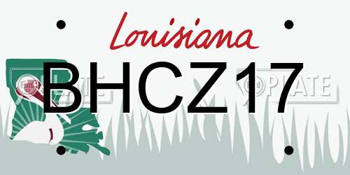 BHCZ17 Louisiana License Plate