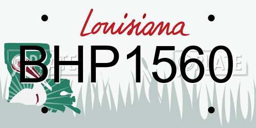BHP1560 Louisiana License Plate