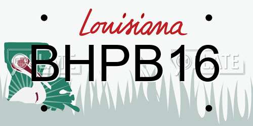 BHPB16 Louisiana License Plate