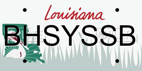 BHSYSSB Louisiana License Plate