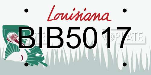 BIB5017 Louisiana License Plate