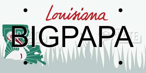 BIGPAPA Louisiana License Plate