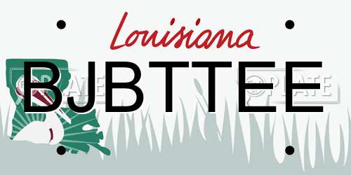 BJBTTEE Louisiana License Plate