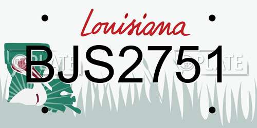 BJS2751 Louisiana License Plate