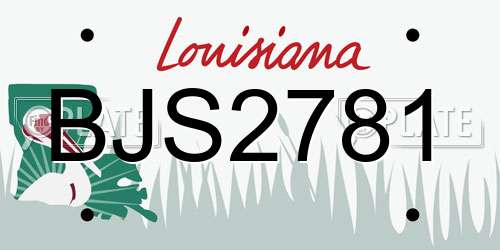 BJS2781 Louisiana License Plate