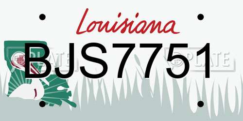BJS7751 Louisiana License Plate