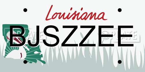 BJSZZEE Louisiana License Plate