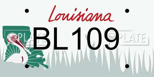 BL109 Louisiana License Plate