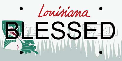 BLESSED Louisiana License Plate