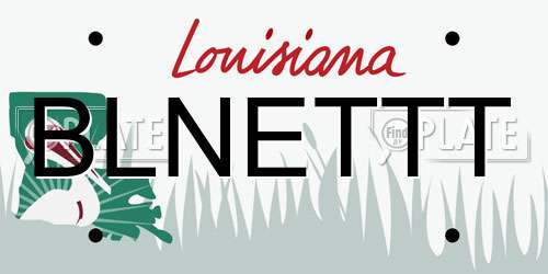BLNETTT Louisiana License Plate
