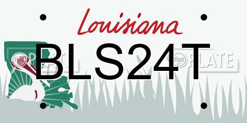 BLS24T Louisiana License Plate
