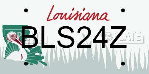 BLS24Z Louisiana License Plate