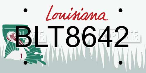 BLT8642 Louisiana License Plate