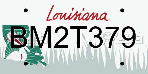 BM2T379 Louisiana License Plate