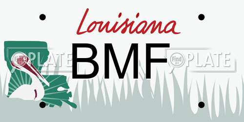 BMF Louisiana License Plate