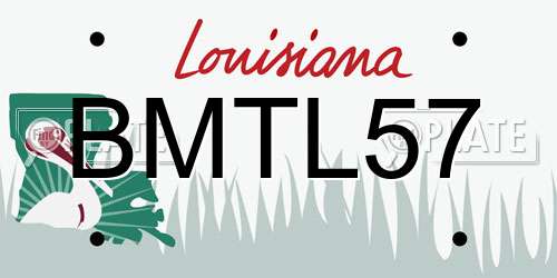 BMTL57 Louisiana License Plate