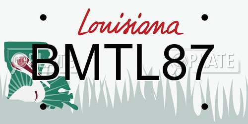 BMTL87 Louisiana License Plate