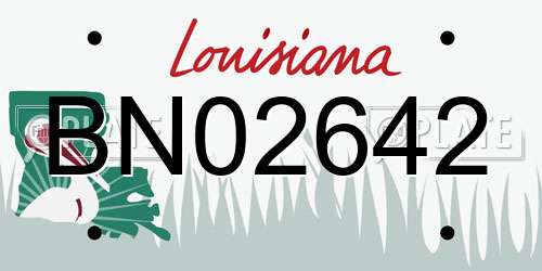 BN02642 Louisiana License Plate