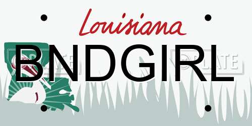 BNDGIRL Louisiana License Plate