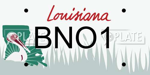 BNO1 Louisiana License Plate