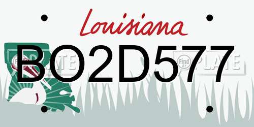 BO2D577 Louisiana License Plate