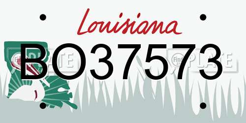 BO37573 Louisiana License Plate