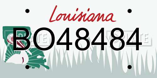 BO48484 Louisiana License Plate