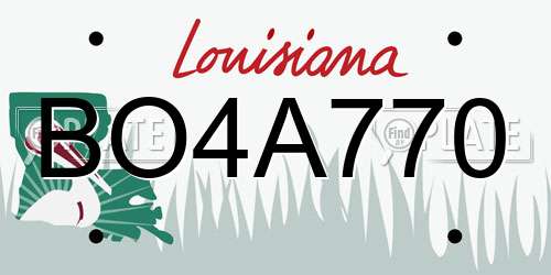 BO4A770 Louisiana License Plate