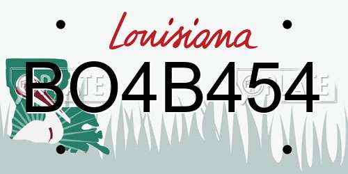 BO4B454 Louisiana License Plate