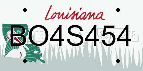 BO4S454 Louisiana License Plate