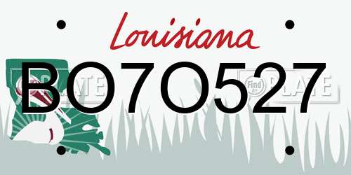 BO7O527 Louisiana License Plate