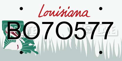 BO7O577 Louisiana License Plate