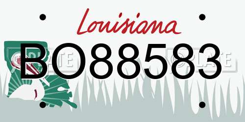 BO88583 Louisiana License Plate