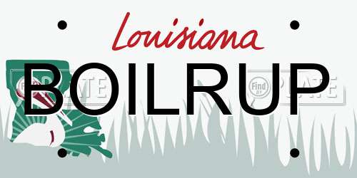 BOILRUP Louisiana License Plate