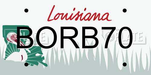 BORB70 Louisiana License Plate