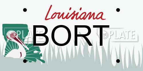 BORT Louisiana License Plate