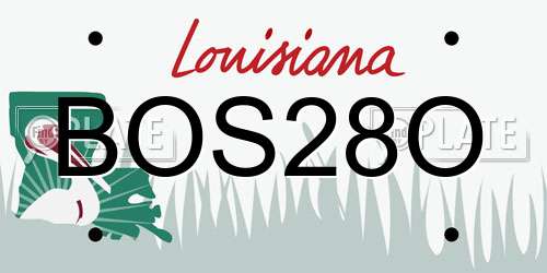 BOS28O Louisiana License Plate